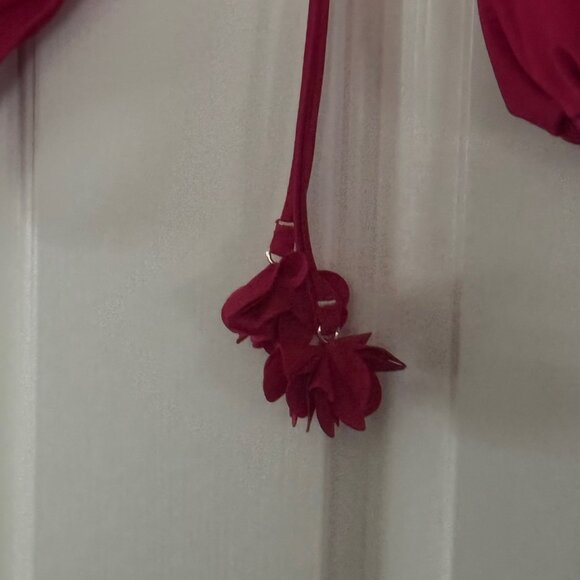 Shade and Shore Red Two Piece Bikini Swimsuit Set Size L Large 12-14 New - Picture 7 of 16